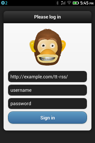 Login view